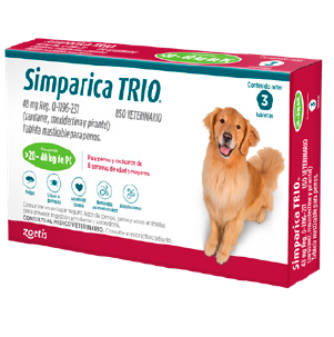 Simparica TRIO 48 mg 20.1 - 40 kg 3 tabletas